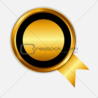 Vector gold sign, label template