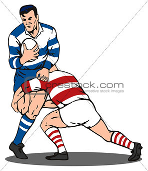 Rugby Player Tackled 