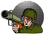Soldier Aiming Bazooka