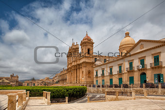 Cathedral in old town Noto, Sicily, Italy