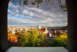 View from Prague castle on autumn Prague