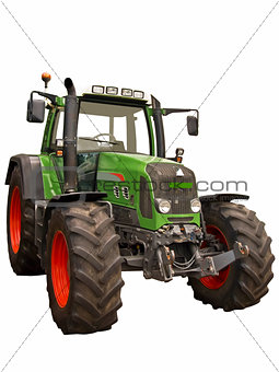 Green farm  tractor