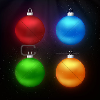 Christmas balls. Vector illustration.