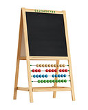 Blackboard with abacus