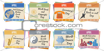 World holidays. April 