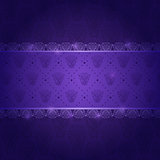 Purple Invitation Card with Horizontal Label
