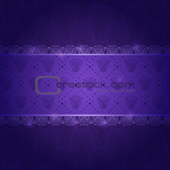 Purple Invitation Card with Horizontal Label