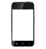 Abstract design  realistic mobile phone with blank screen isolat