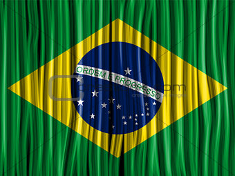 Brazil Flag Wave Fabric Texture Background