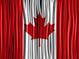 Canada Flag Wave Fabric Texture Background