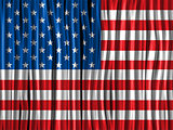 USA Flag Wave Fabric Texture Background