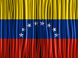Venezuela Flag Wave Fabric Texture Background