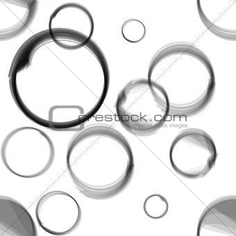 Seamless Pattern Circle Bubble Black