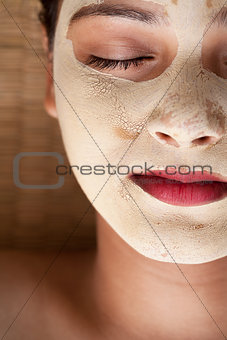 Sandal facial mask of indian female
