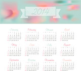 Vector calendar 2014