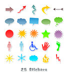 25 different stickers for your design