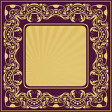 gold frame with floral ornamental 