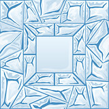 frame with ice seamless pattern