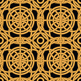 Ethnic gold interlaced - seamless vector pattern