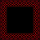 Black frame with red ornaments