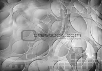Abstract monochrome technological background