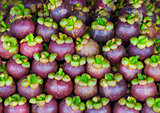 Mangosteen on the counter of market