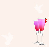 Cocktail Romance vector background