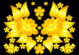Floral golden ornament