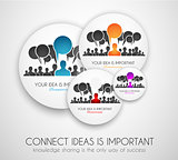 Worldwide communication and social media concept art