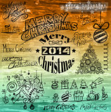 2014 Christmas Vintage typograph design elements
