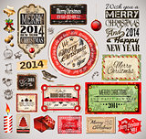 Christmas 2014 Vintage labels and typo collection