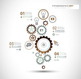 Infographics and High Tech background for business 