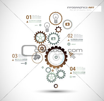 Infographics and High Tech background for business 