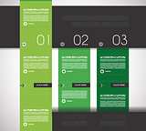 Infographic design template with flat design panels 
