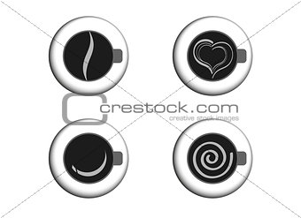 Cup of coffee - buttons