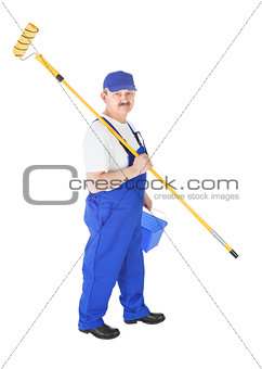 House painter on white background