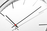 Dial office wall clock in a classic style, close-up