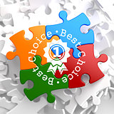 Best Choice Concept on Multicolor Puzzle.