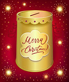 Universal holiday moneybox tin can 