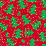Colorful Cartoon Simple Christmas Tree Pattern