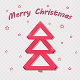 Red Christmas Tree Card