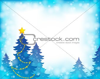 Christmas tree silhouette theme 5