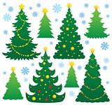 Christmas tree silhouette theme 9