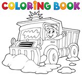 Coloring book snow plough