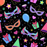 seamless pattern with different elements of party
