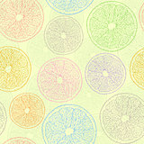 seamless pattern with abstract oranges 