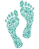 green human footprints