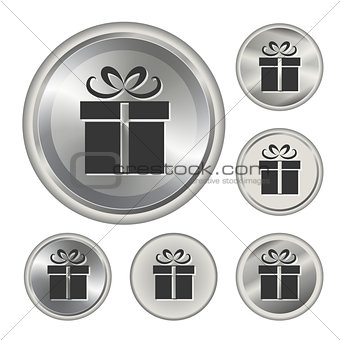 Collection of web elements with gift sign