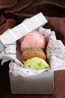French multicolored macaroons
