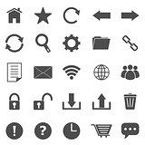 Tool bar icons on white background